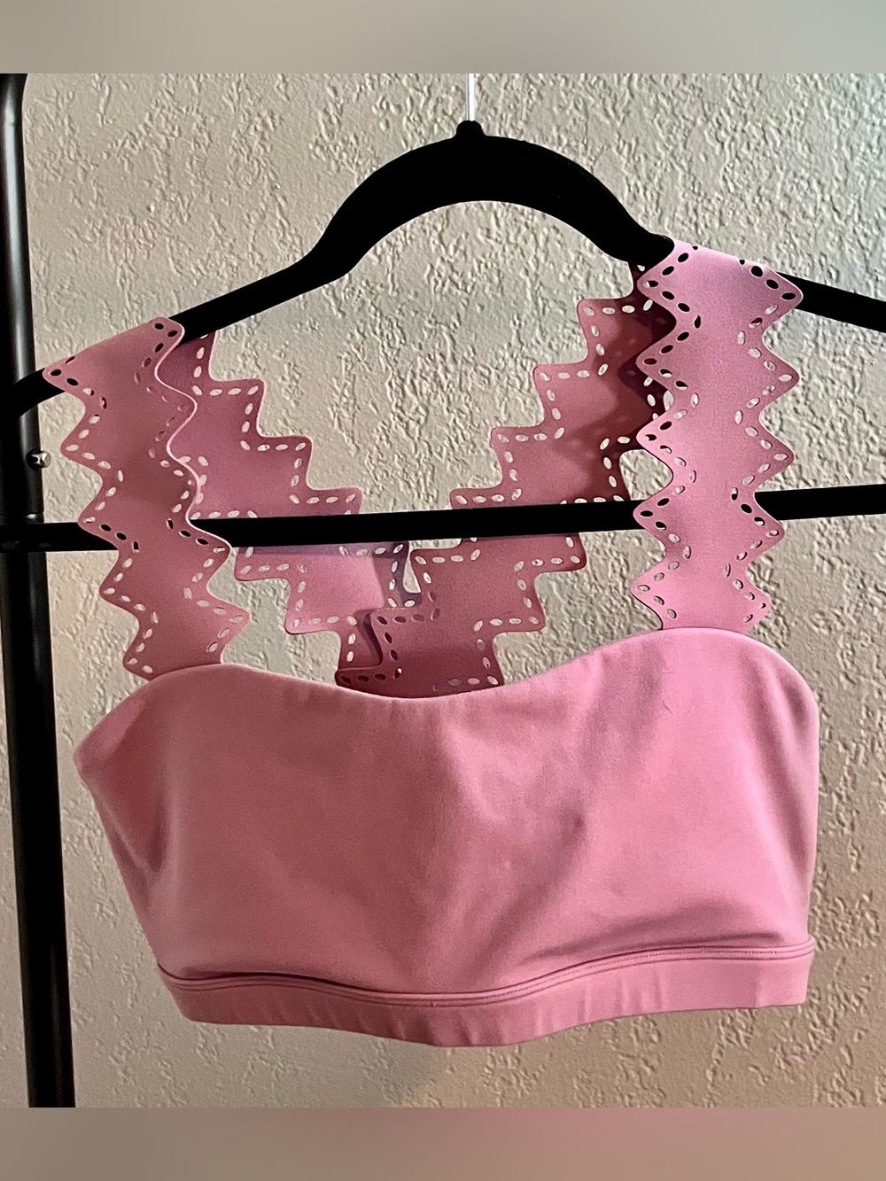 Spiritual Gangster Pink Scallop Sports Bra
